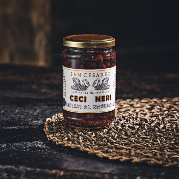 Cece Nero Bio cotto in barattolo 300 g.
