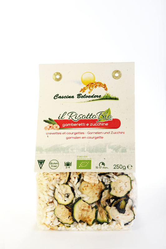 CASCINA BELVEDERE - RISOTTO BIOLOGICO GAMBERETTI E ZUCCHINE