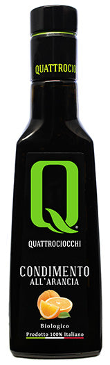 Condimento a base di Olio Extra Vergine di Oliva e aroma naturale di arancia Bio. 250 ml