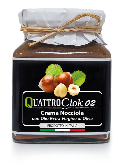 QuattroCiok 02 - Crema Nocciola con olio extra vergine di oliva 320g