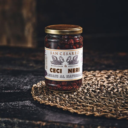 Cece Nero Bio cotto in barattolo 300 g.